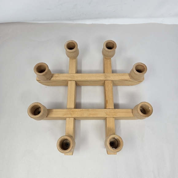 60's Danish Modern Scandinavian Handmade Light Wood 8 Candle Holder Modular - Picture 6 of 10